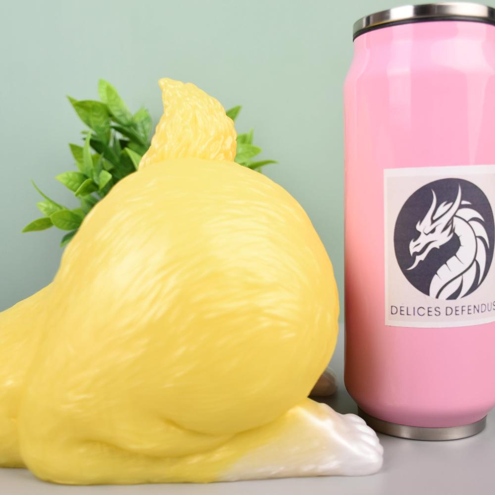 Yiff furry masturbator shaped like Renamon from Digimon, with a tight textured pussy and anus for fans of furry porn and animal fantasies