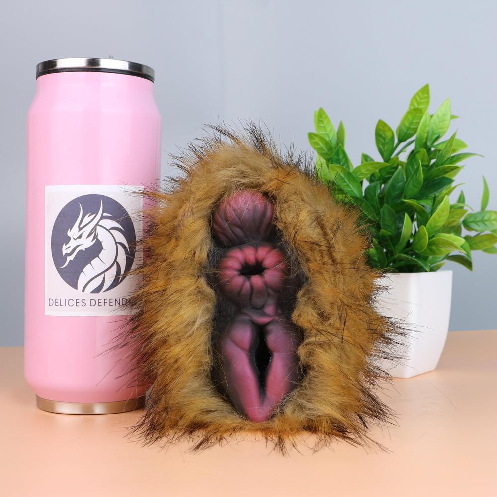 Furry masturbator inspired by a seductive fox girl – dual-entry fleshlight with realistic pussy and tight anus for feral yiff and bestial fantasy play