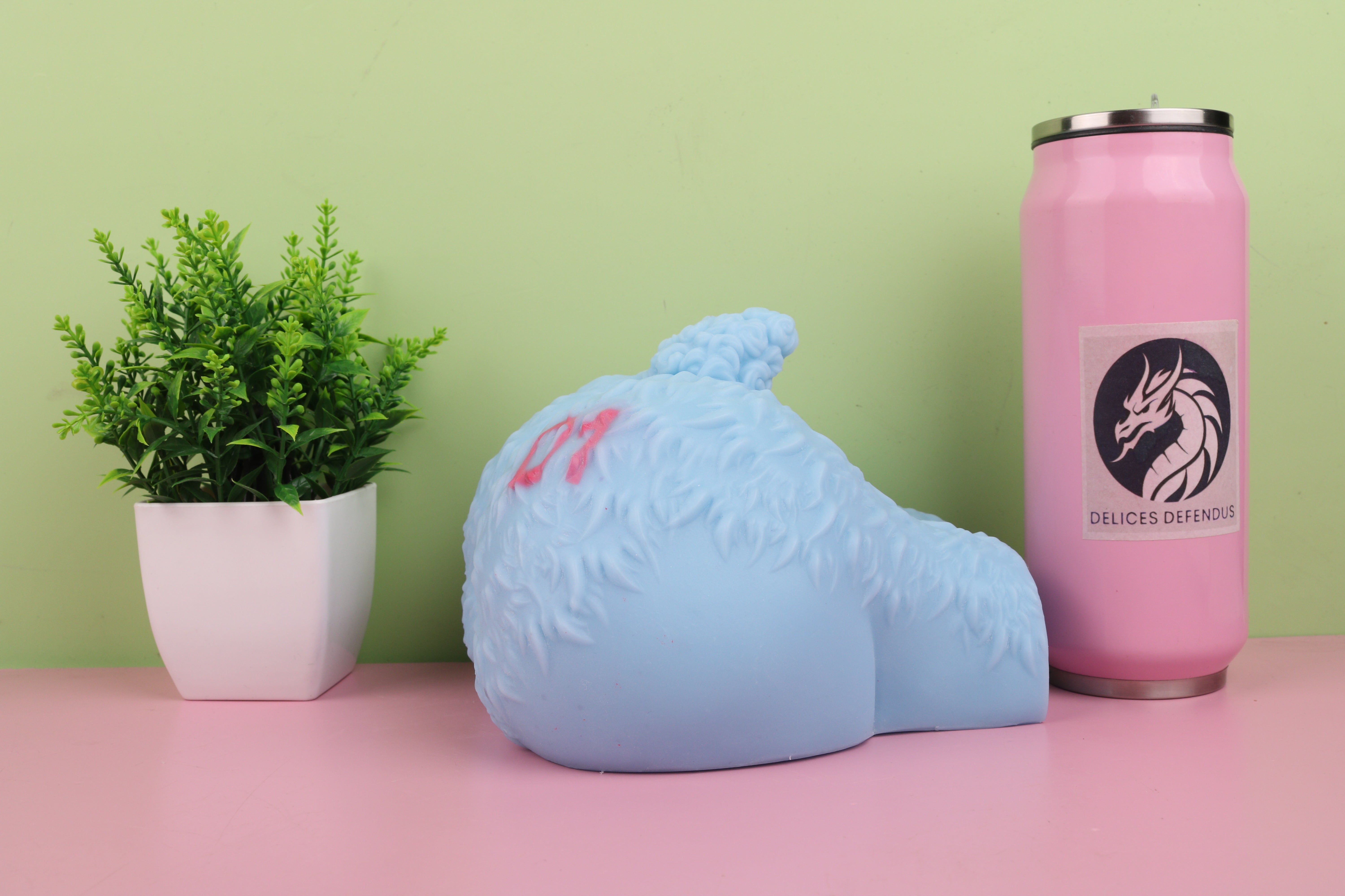 Anime furry fleshlight style fantasy sextoy inspired by Miku with turquoise character design