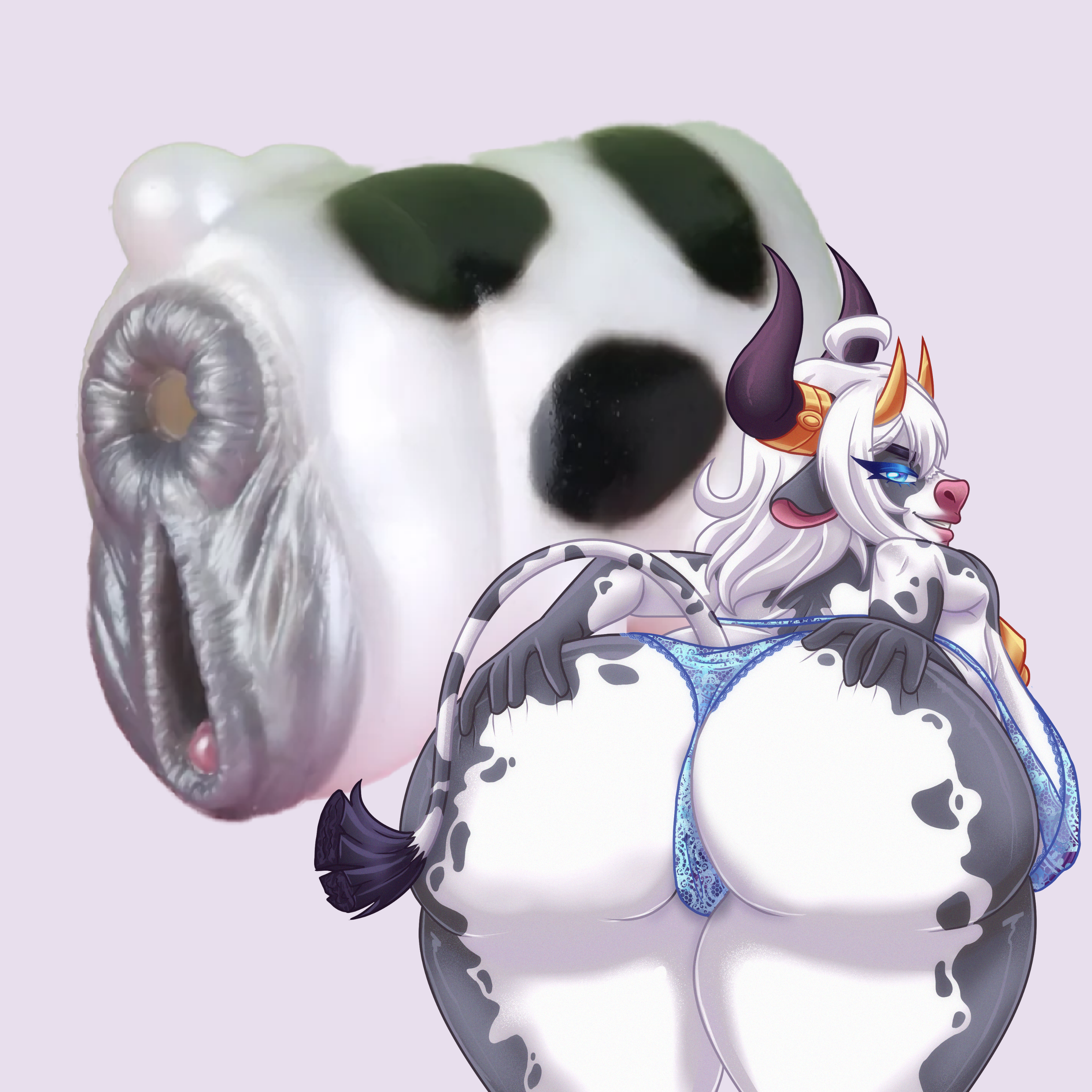 Clea furry cow silicone fantasy adult toy with premium bovine inspired design