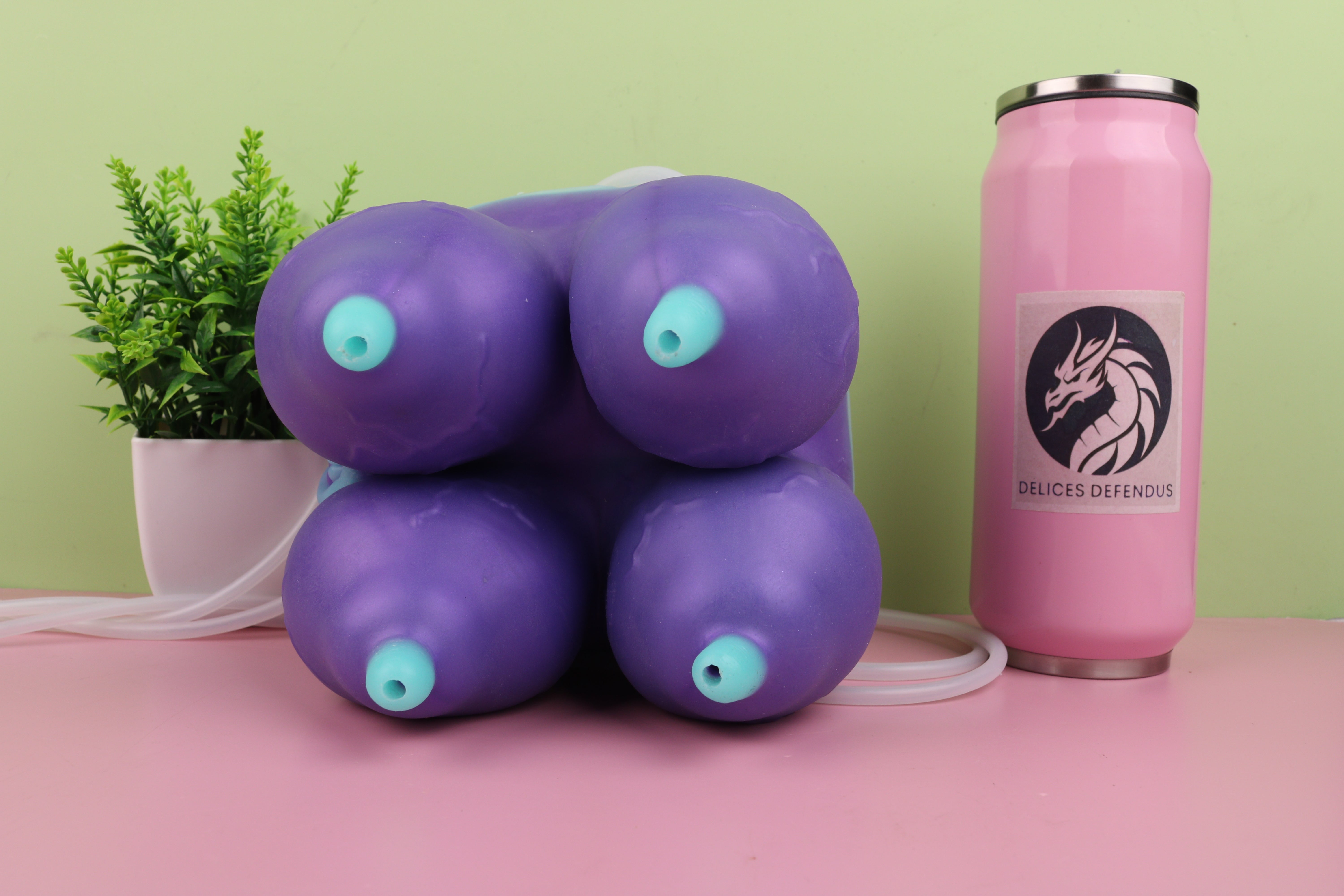 Alien creature masturbator and feral sextoy with four-breasted fantasy monster styling