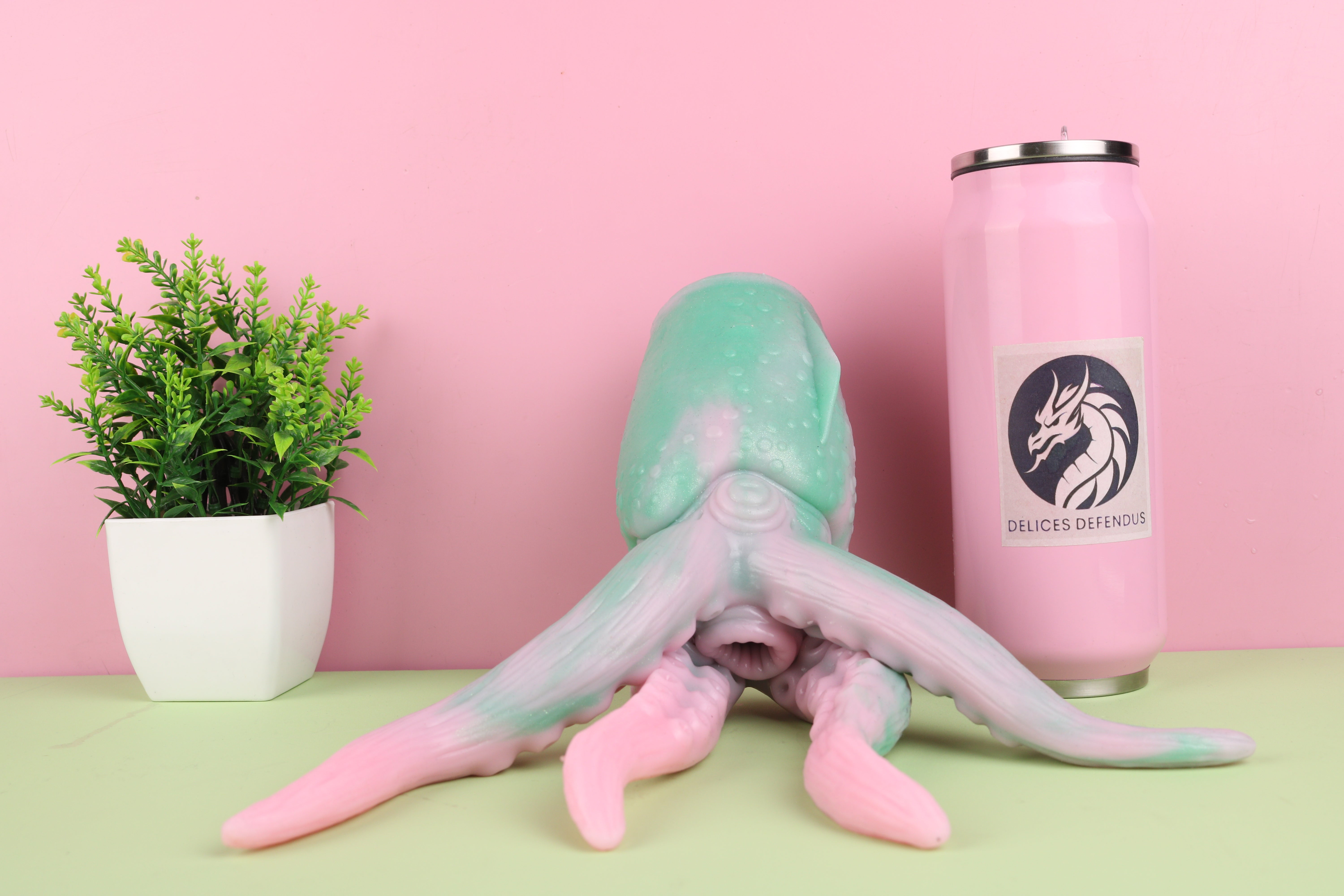 Deep space octopus furry cosmic toy with alien tentacles and fantasy creature styling