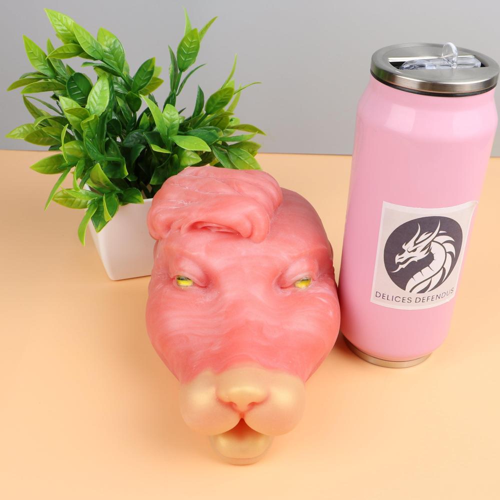 Delices Défendus fox head sextoy with realistic muzzle and internal textures – designed for furry yiff scenes, animal blowjob fantasy, and bestial oral play