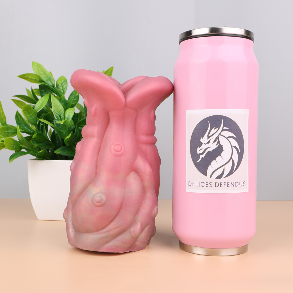 delicesdefendus fantasy furry masturbator inspired by anthro Birdo plant character, single-entry pink onahole with soft internal bumps, bestiality toy, yiff porn accessory, feral fantasy sextoy for animal roleplay lovers furry porn toy masturbation dildo