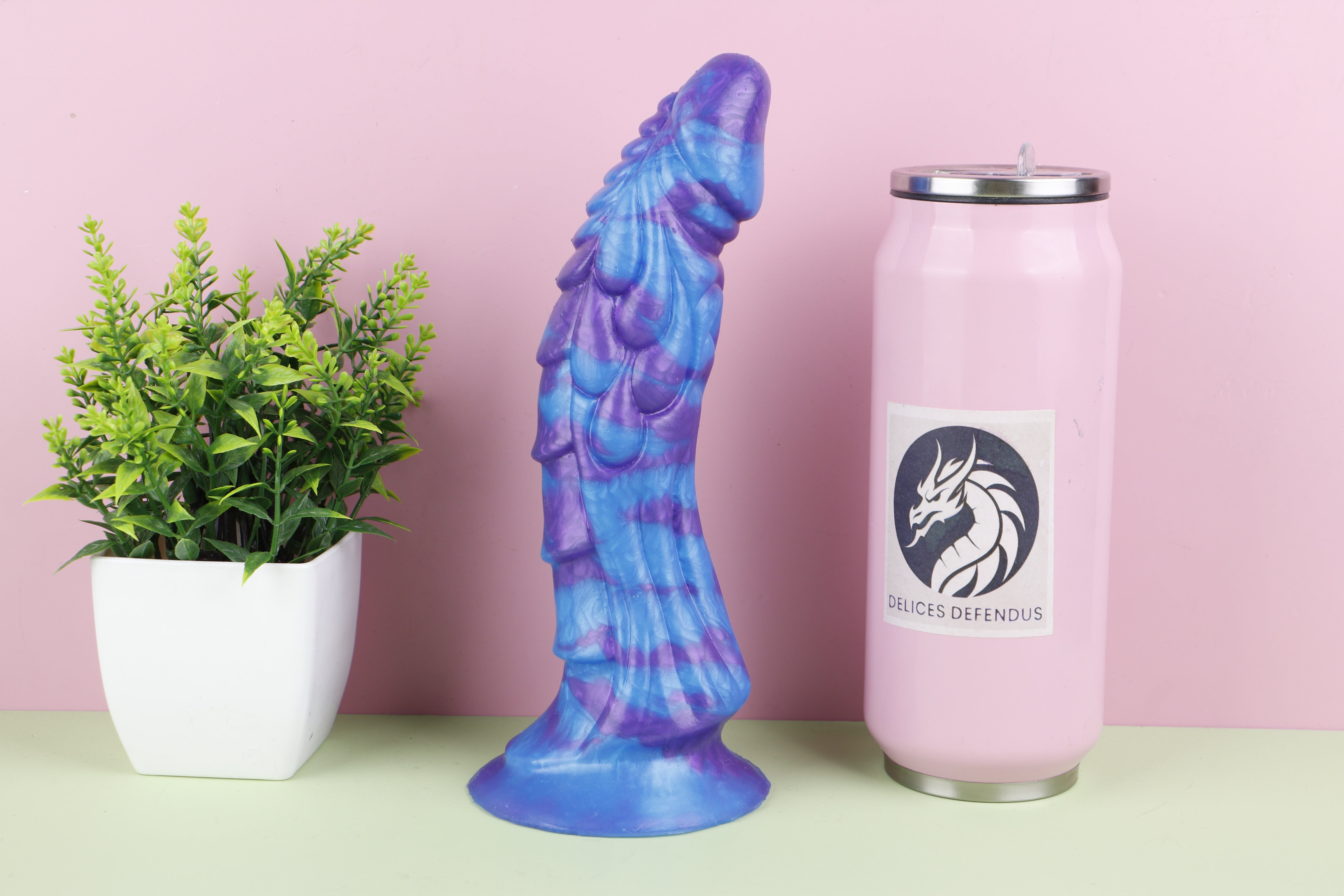 Fantasy knot dildo inspired by mythical creature designs, premium silicone furry toy and Dimvra alternative.