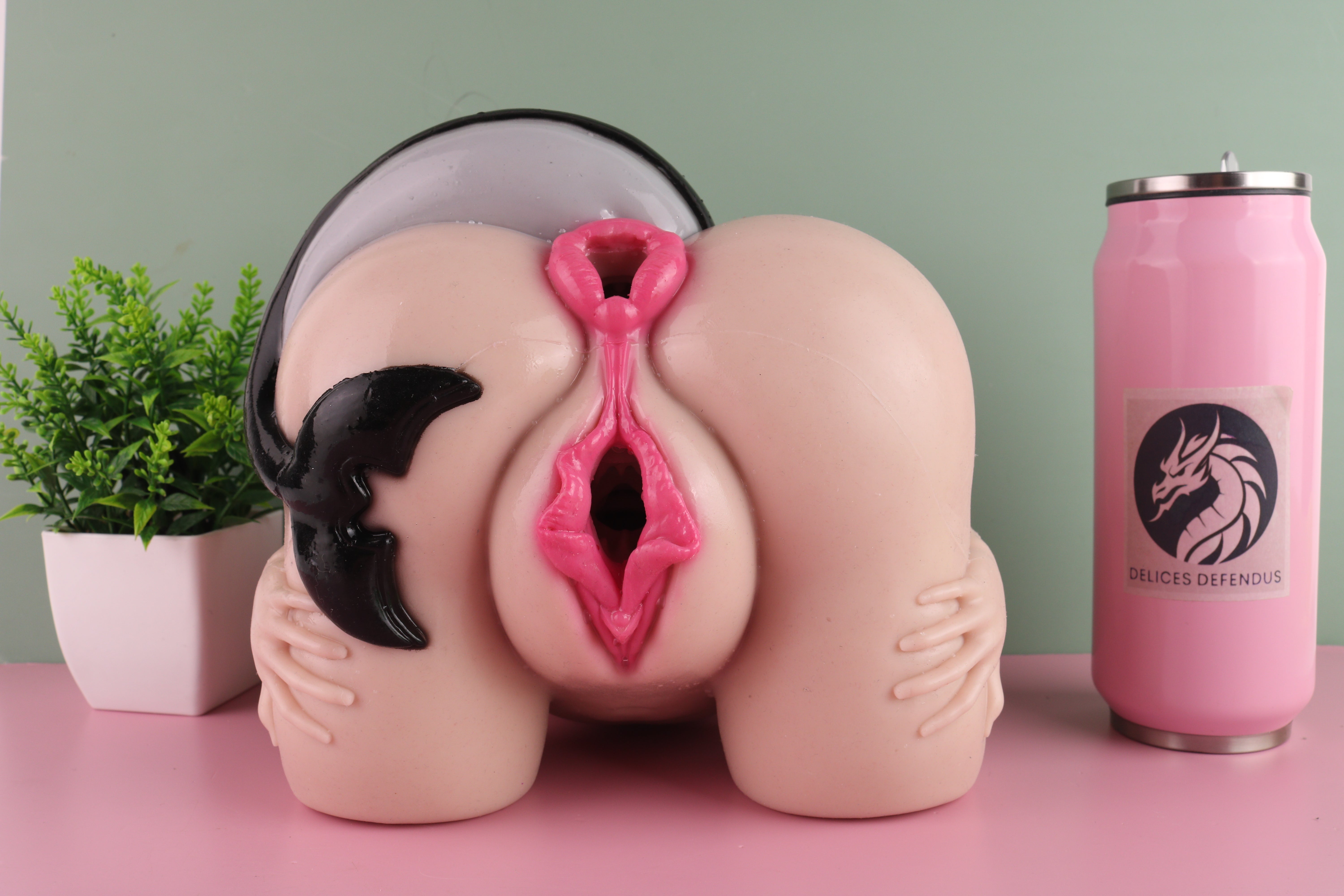Ellen Joe inspired Zenless Zone Zero furry sex toy featuring a shark girl design, soft silicone butt masturbator and detailed shark tail.
