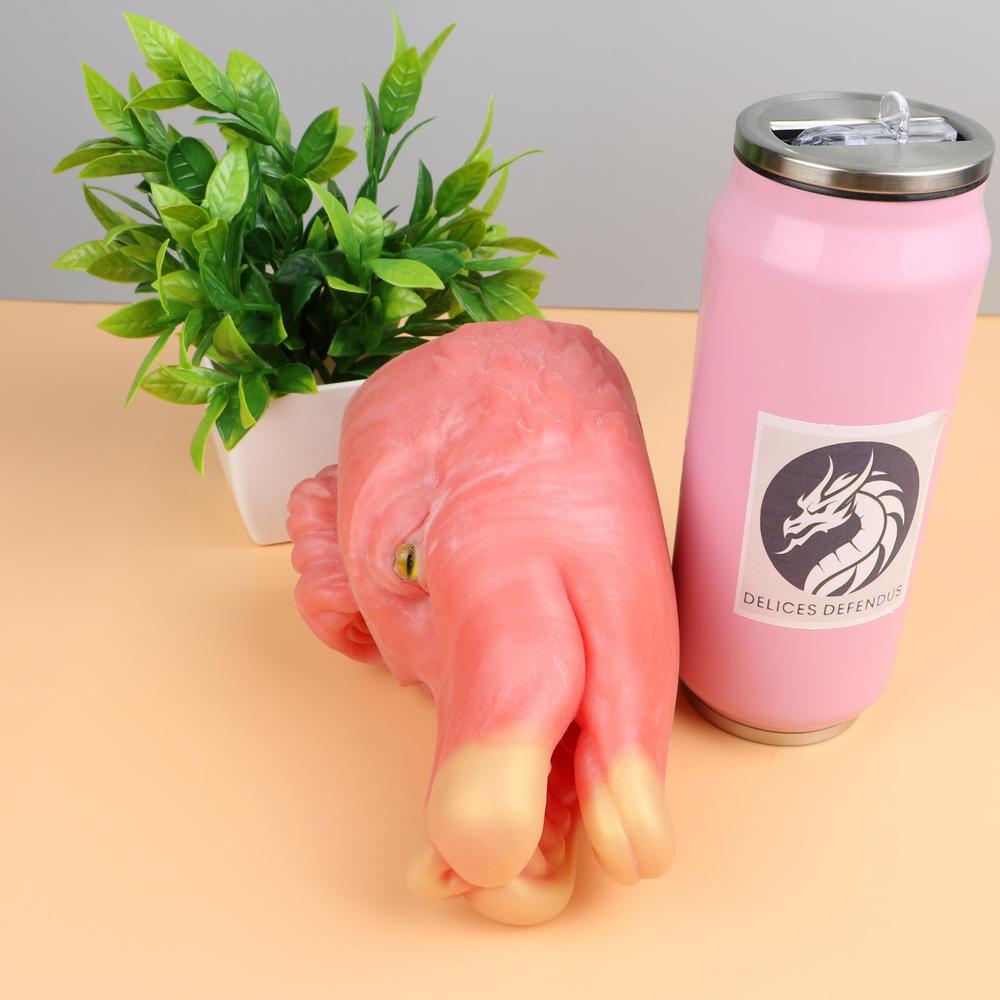 Fox-themed furry fleshlight for yiff lovers – soft open mouth with deepthroat channel, made for bestial roleplay, blowjob domination and canine oral fetishists