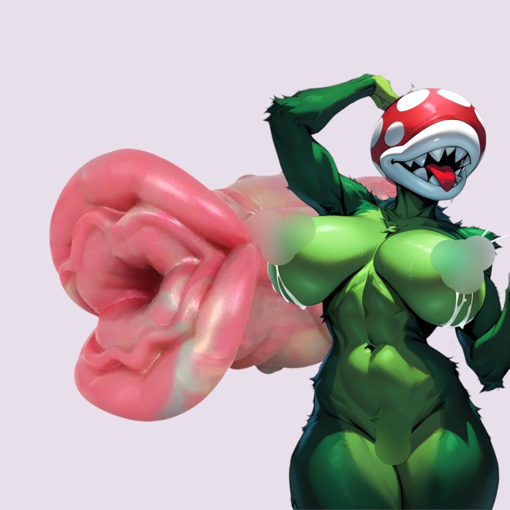 Fantasy furry plant-themed masturbator Birdo the Sensual Plant, single-entry silicone toy, offering intense and captivating pleasure experiences for men