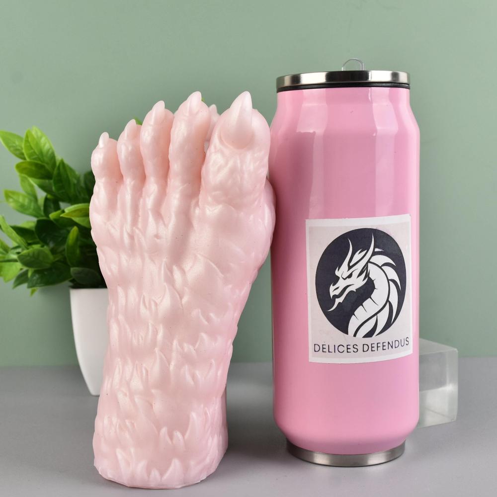 Furry footjob masturbator modeled after Amy Rose’s feet, pink anthro paws with realistic texture, tight internal canal for footjob yiff scenes, sonic porn toy for furry fleshlight enthusiasts.
