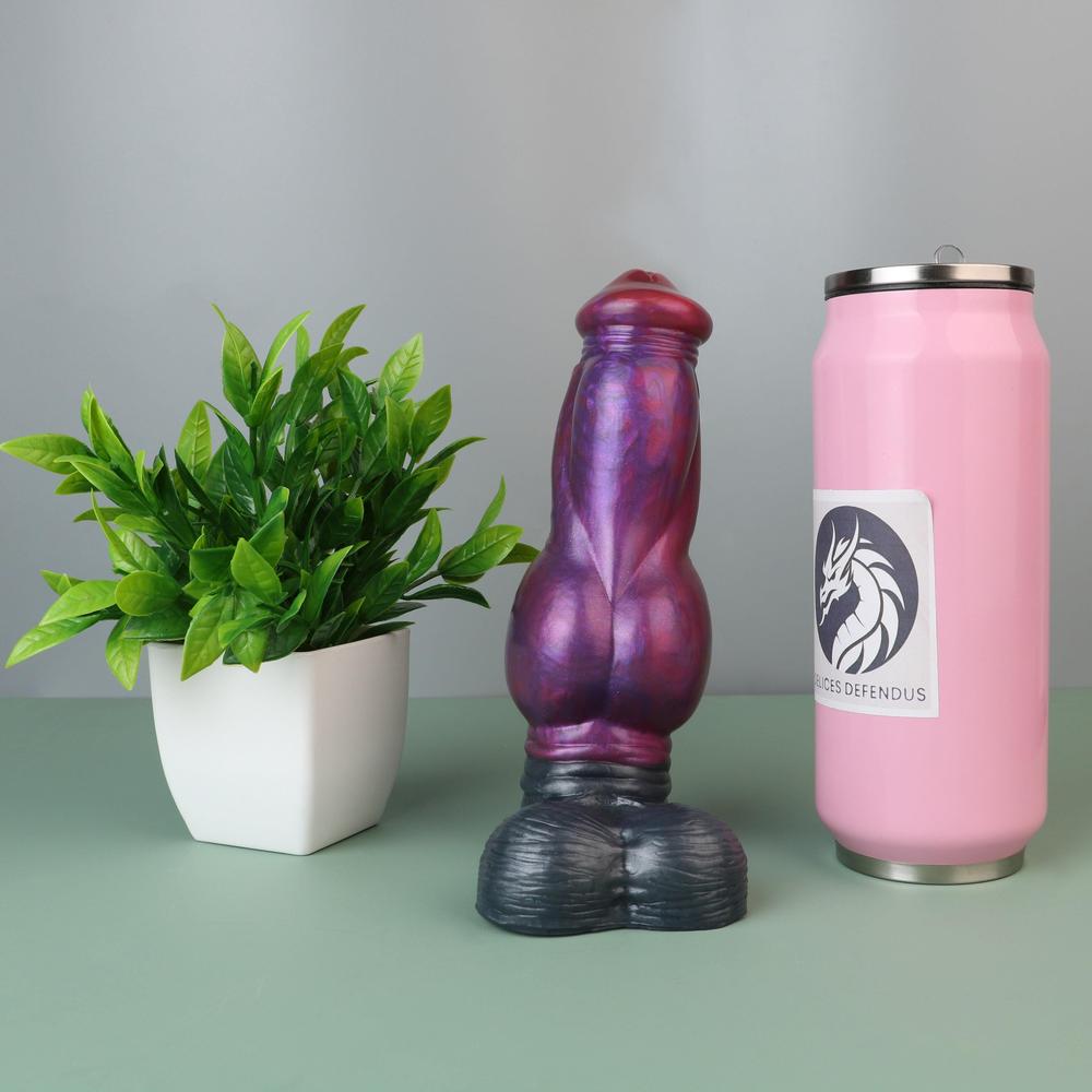 Furry penis cover toy with smooth texture and girthy knot – based on kitsune design, ideal for bestiality yiff scenes and anthropomorphic hentai transformation