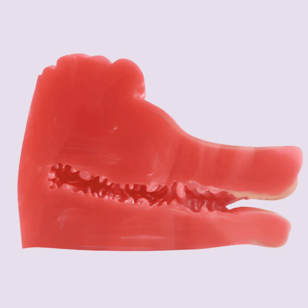 Furry blowjob stroker shaped like an anthro fox head – designed for bestial lovers and furry fans of feral oral domination, tongue teasing, and creampie action