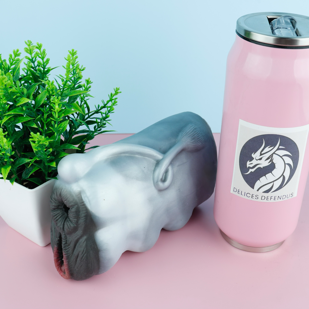 Furry cow masturbator toy with two soft entries – inspired by Clea the anthro cow, perfect for bestial yiff and feral solo fun