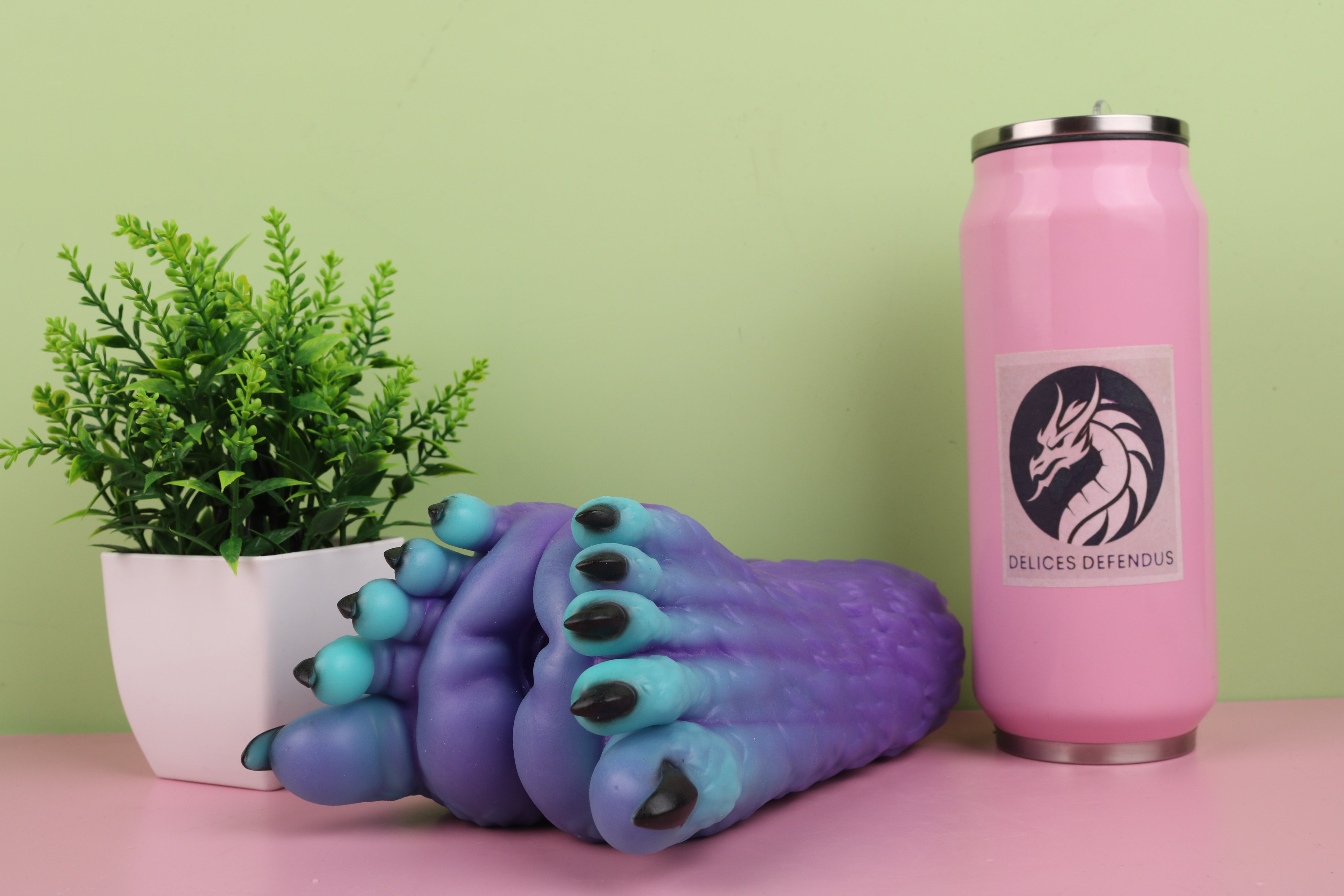 Furry feet and wolf paw fantasy toy featuring Zorya in a galactic aesthetic