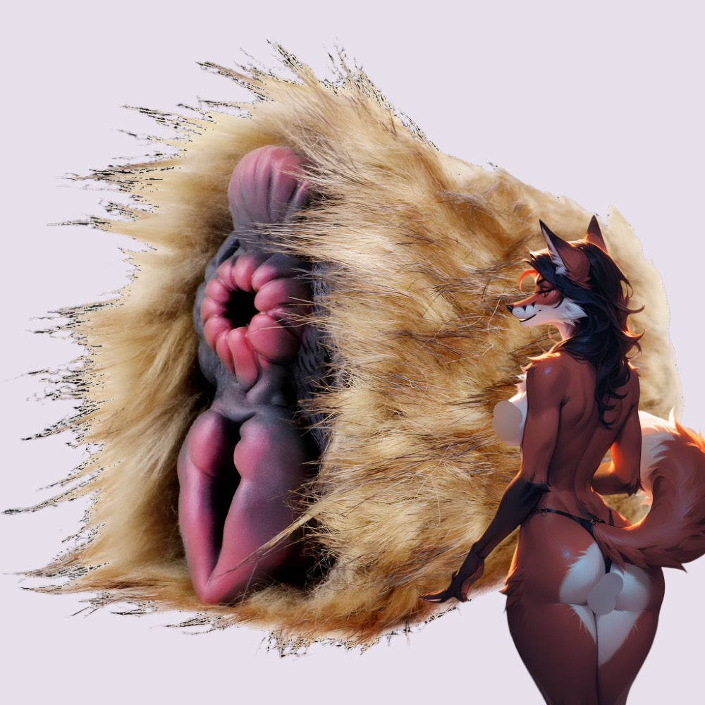 Fantasy furry fox masturbator Véra the Sensual Vixen with dual entries, textured vaginal and anal silicone toy for men, offering immersive pleasure experiences