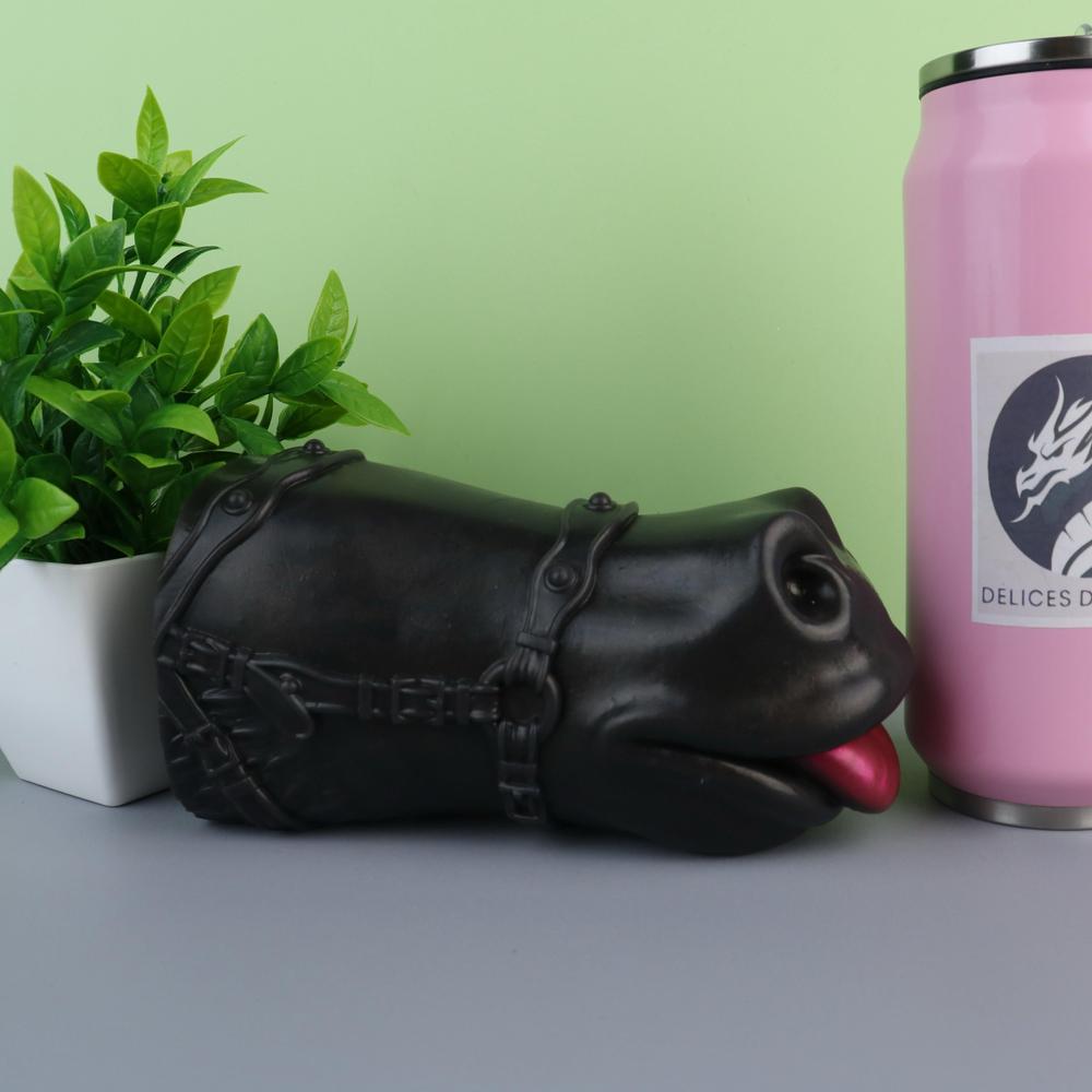 Furry porn-inspired blowjob toy of Cassia, the sensual anthro mare, with an open muzzle and seductive expression, ideal for deep oral sessions, mare fellatio roleplay, and immersive horse head sex toy pleasure.