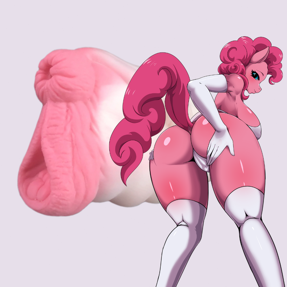 Furry sextoy inspired by Pinkie Pie from My Little Pony with anal and vaginal holes – fantasy toy by Delices Defendus
