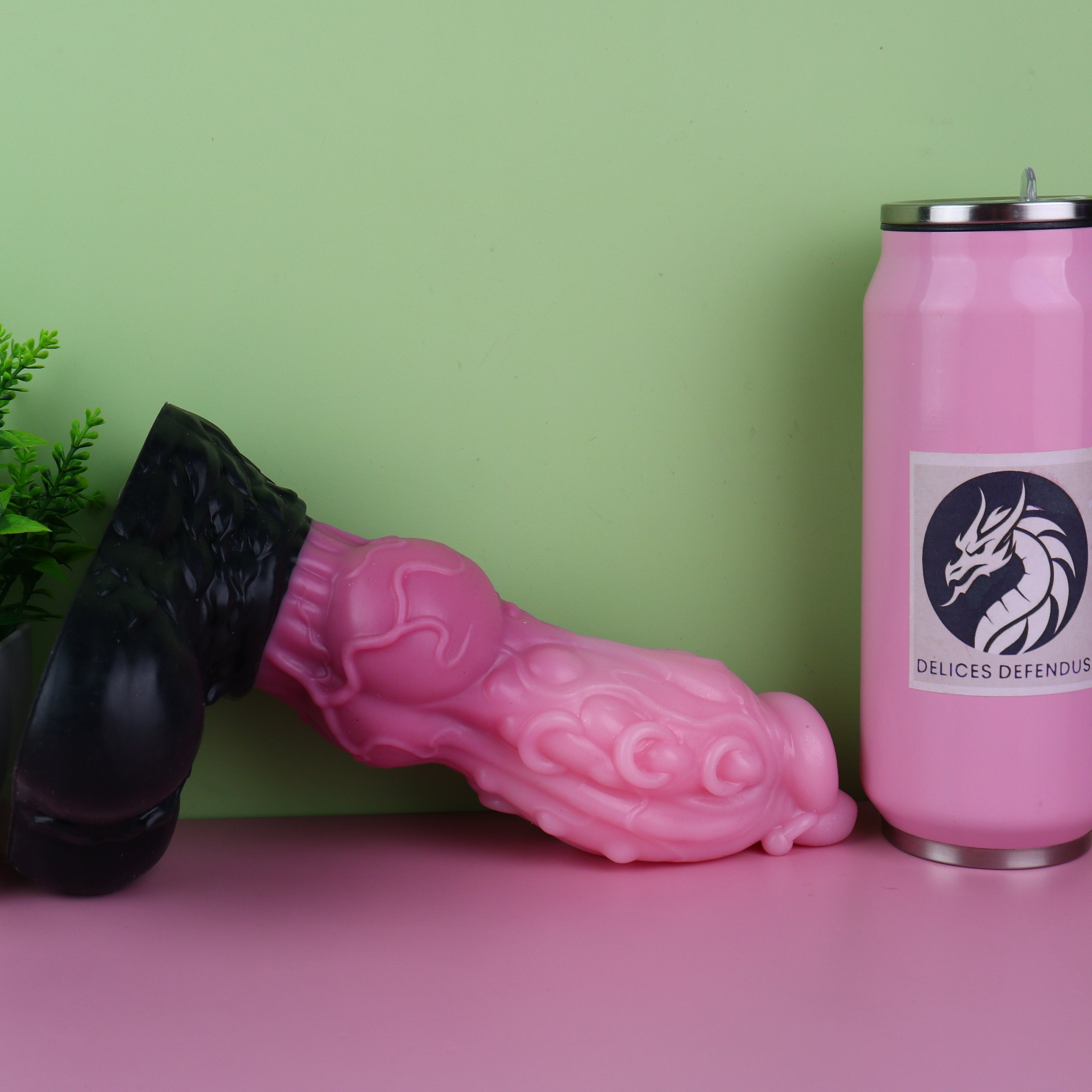 Helluva Boss Loona futa inspired 23cm canine dildo pink veined shaft with metal piercings bulging knot design ultra-realistic platinum silicone for deep stretching pleasure