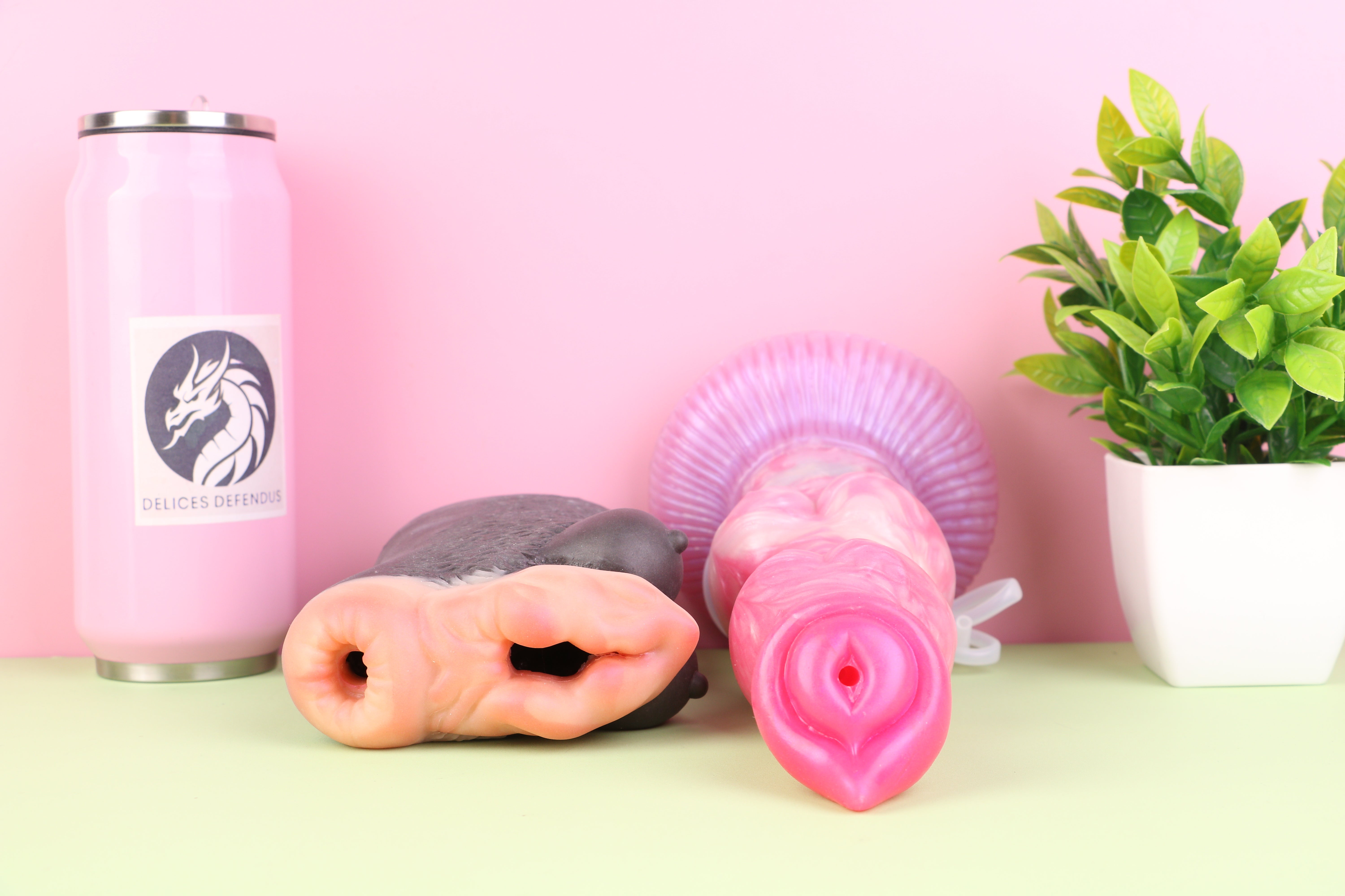 Huge Fantasy Wolf Knot Dildo and Masturbator – Massive Furry Knotted Dildo with Cum Tube + Tight Anthro Penetrable for Ultimate Knotting Sessions