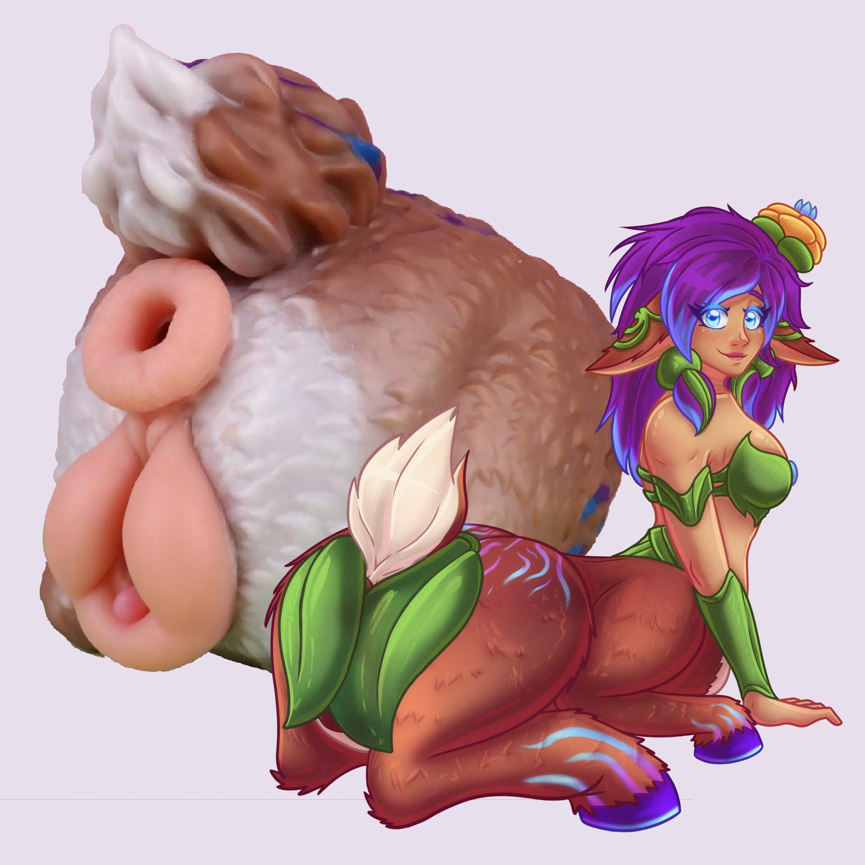 Lillia League of Legends inspired furry butt sextoy – LoL fantasy toy inspired by Lillia the Bashful Bloom