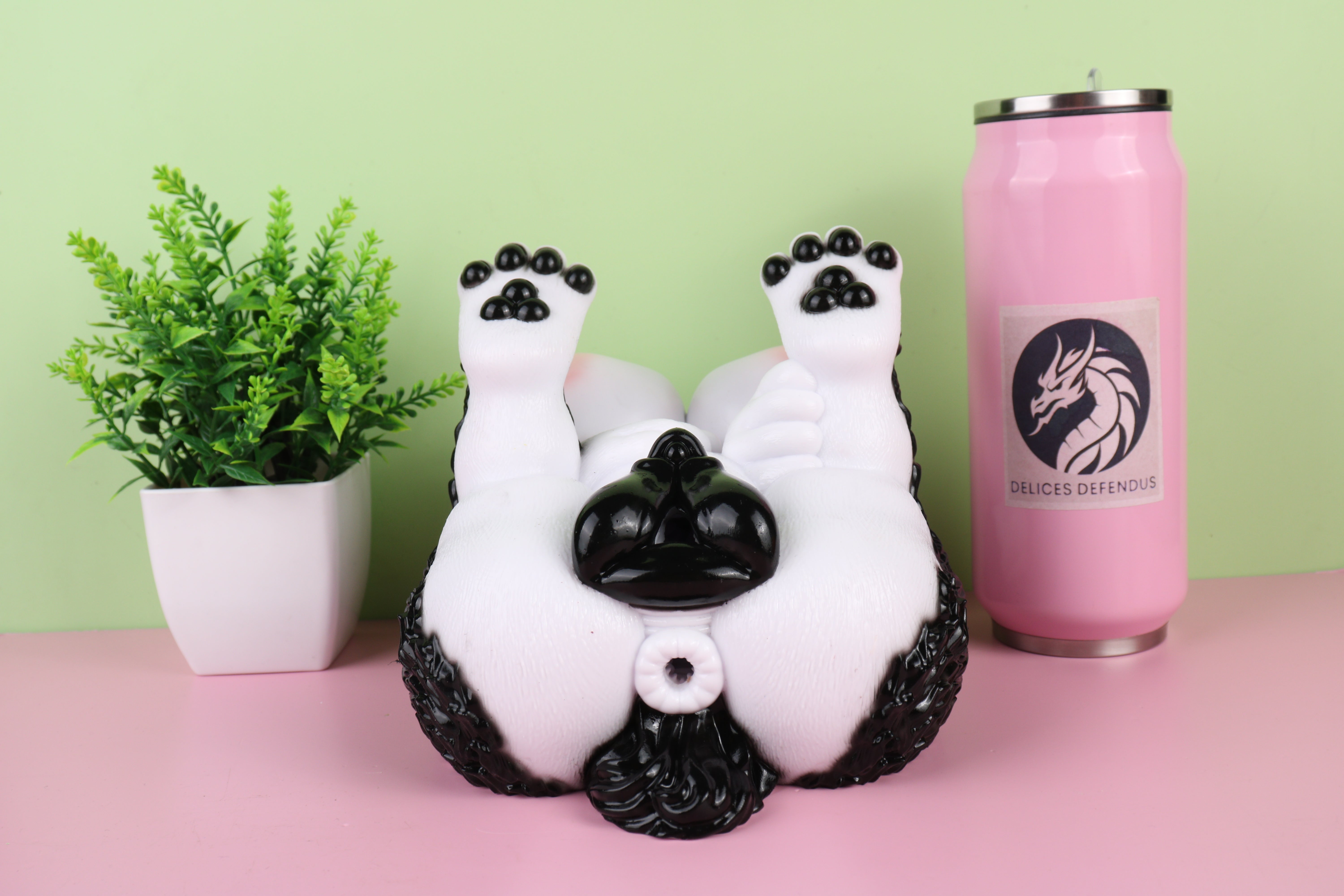 Loona furry sex toy canine masturbator with detailed paws body and soft platinum silicone