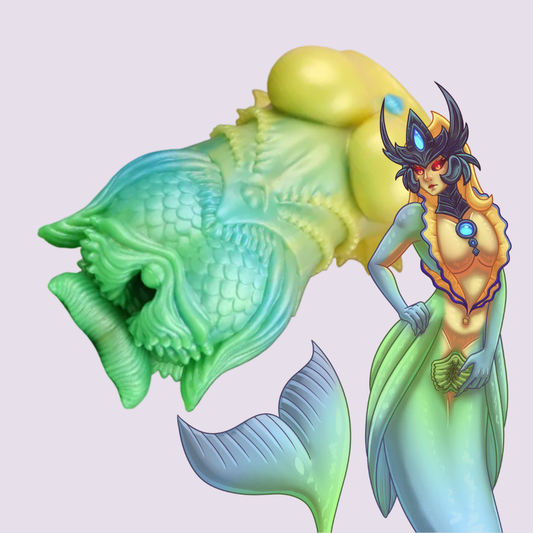 Nami League of Legends furry mermaid fantasy masturbator hero image, premium silicone adult sex toy, aquatic siren design, furry fantasy masturbator and furry sextoy for immersive pleasure