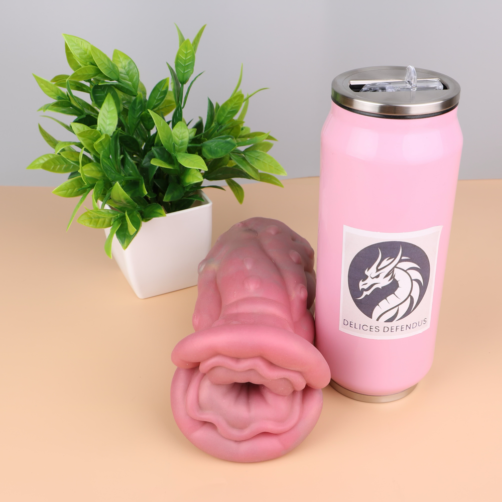 plant themed furry sextoy resembling Birdo fantasy character, anthro fleshlight single textured hole onahole, bestiality and yiff porn use, feral fantasy masturbation toy with bumpy silicone interior for furry porn addicts and fantasy kink players