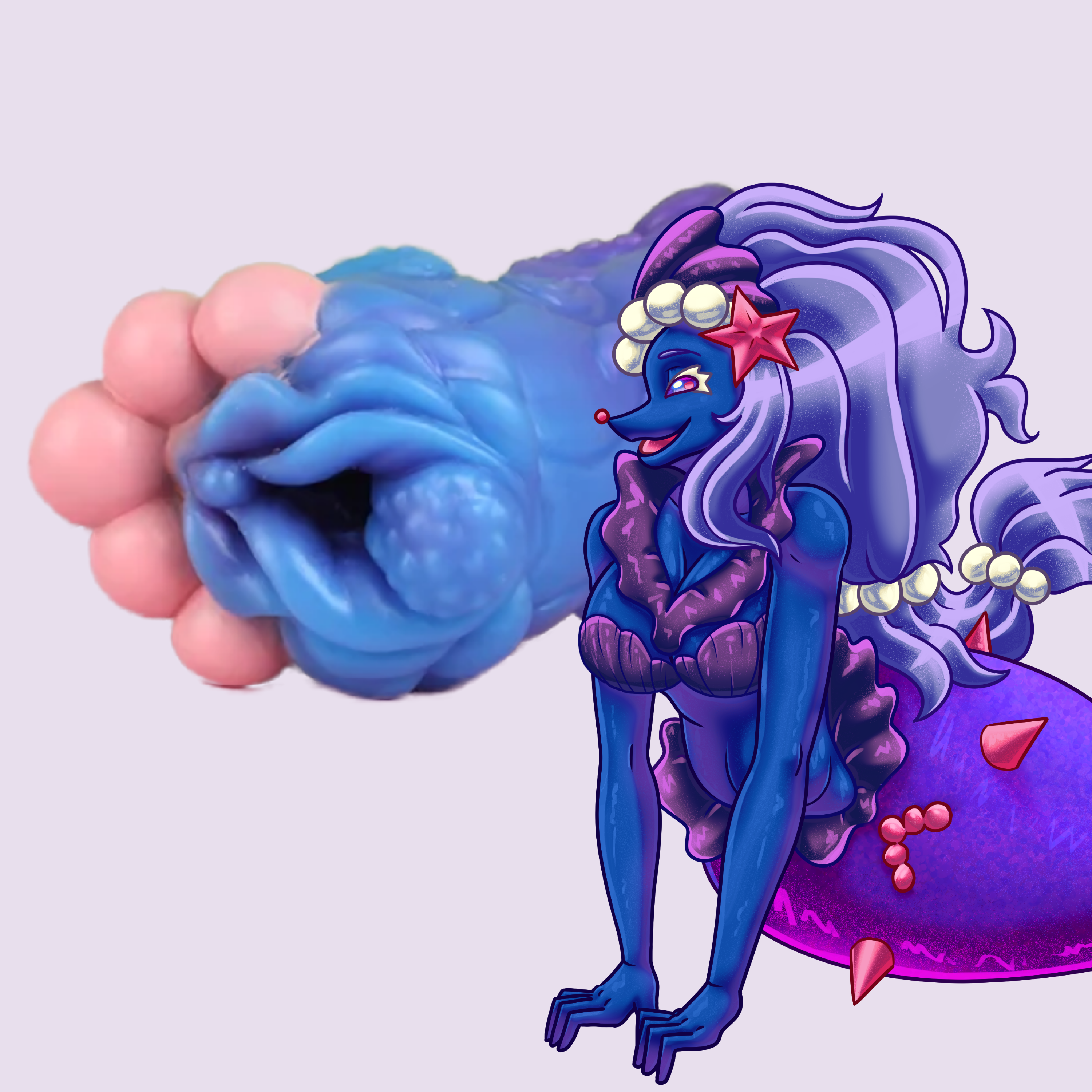 Primarina Pokémon furry fantasy toy with aquatic sea lion inspired design