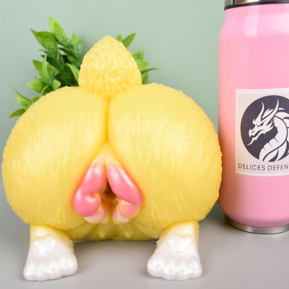 Highly detailed Renamon furry masturbator, digimon yiff onahole toy with realistic textures for bestial pleasure and intense furry orgasms
