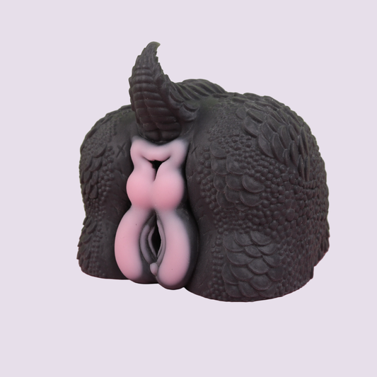 Shiny Charizard inspired furry dragon buttock fantasy adult toy with black dragon design