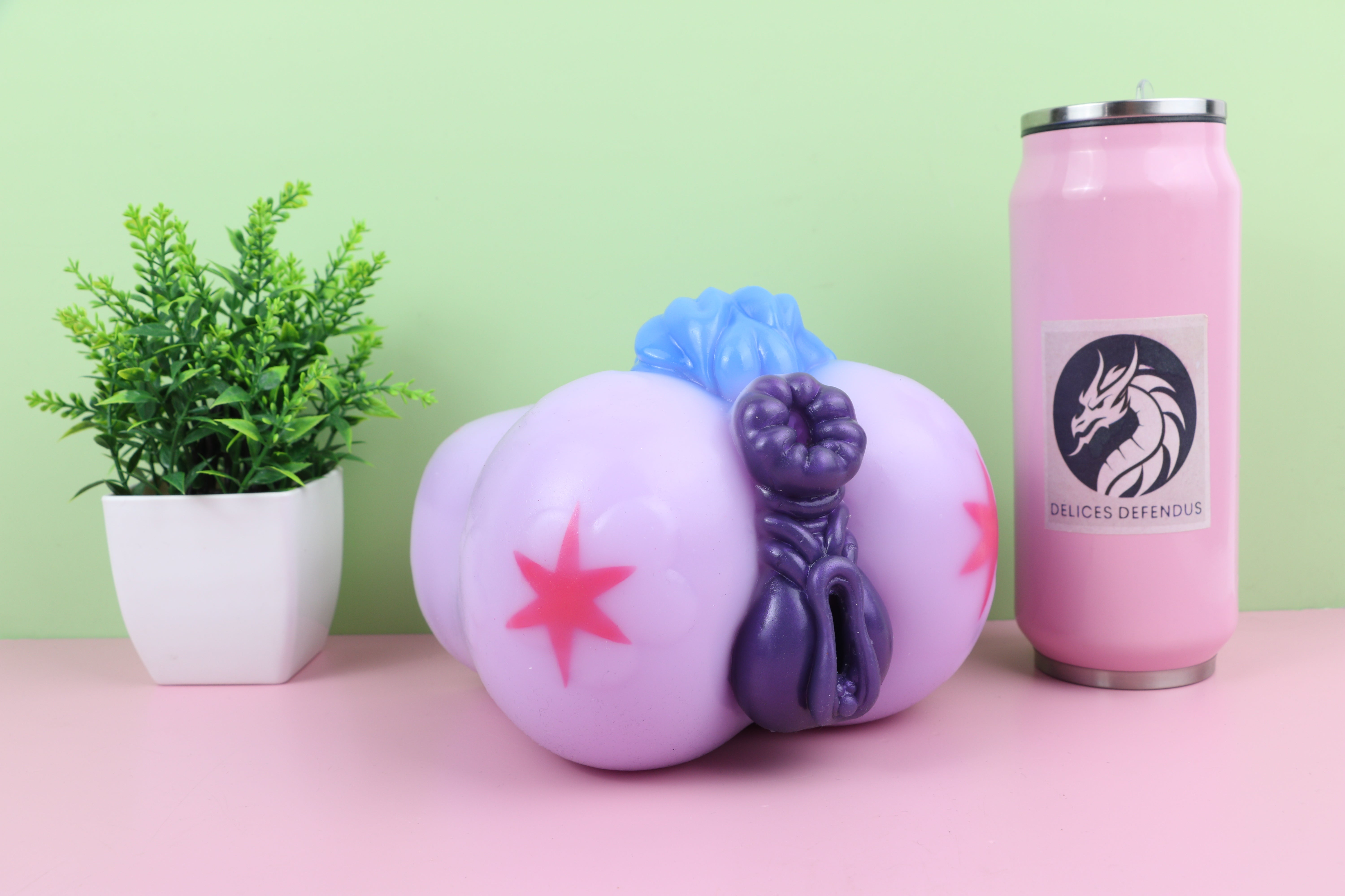 Twilight Sparkle MLP inspired furry masturbator, feral purple unicorn pony fantasy sextoy with a My Little Pony inspired design.
